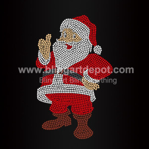 Santa Iron On Rhinestone Heat Transfers